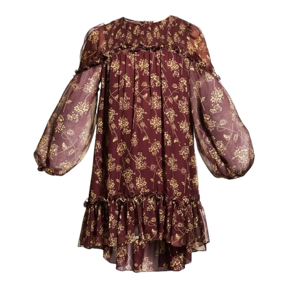 Cinq a Sept Zola Chiffon Floral Print Minidress NWT